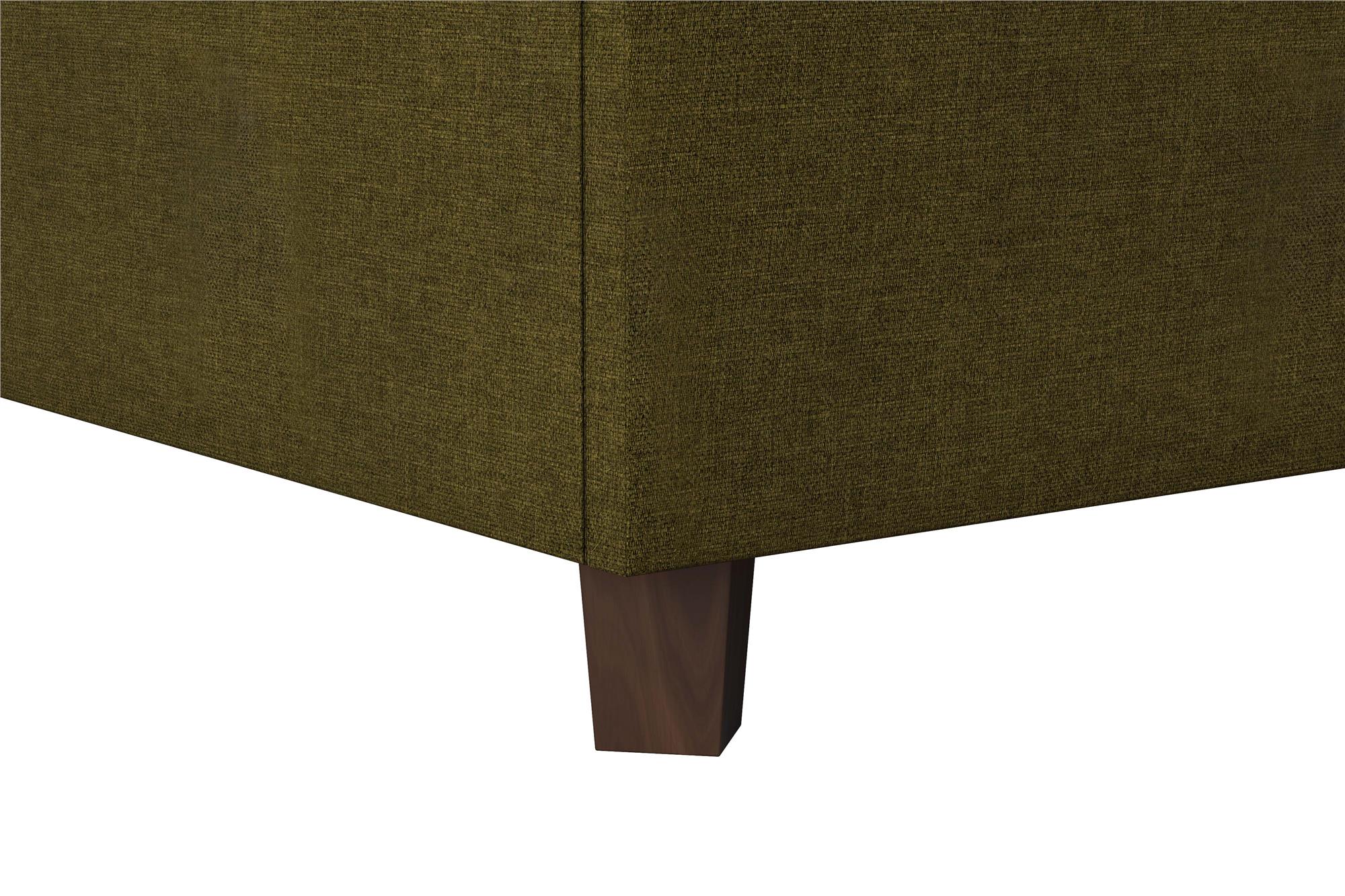 Novogratz Brittany Upholstered Bed with Storage Drawers - Green - King