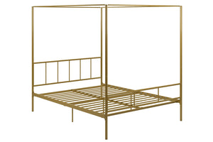Novogratz Marion Canopy Bed - Gold - Queen