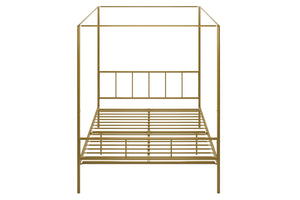 Novogratz Marion Canopy Bed - Gold - Queen