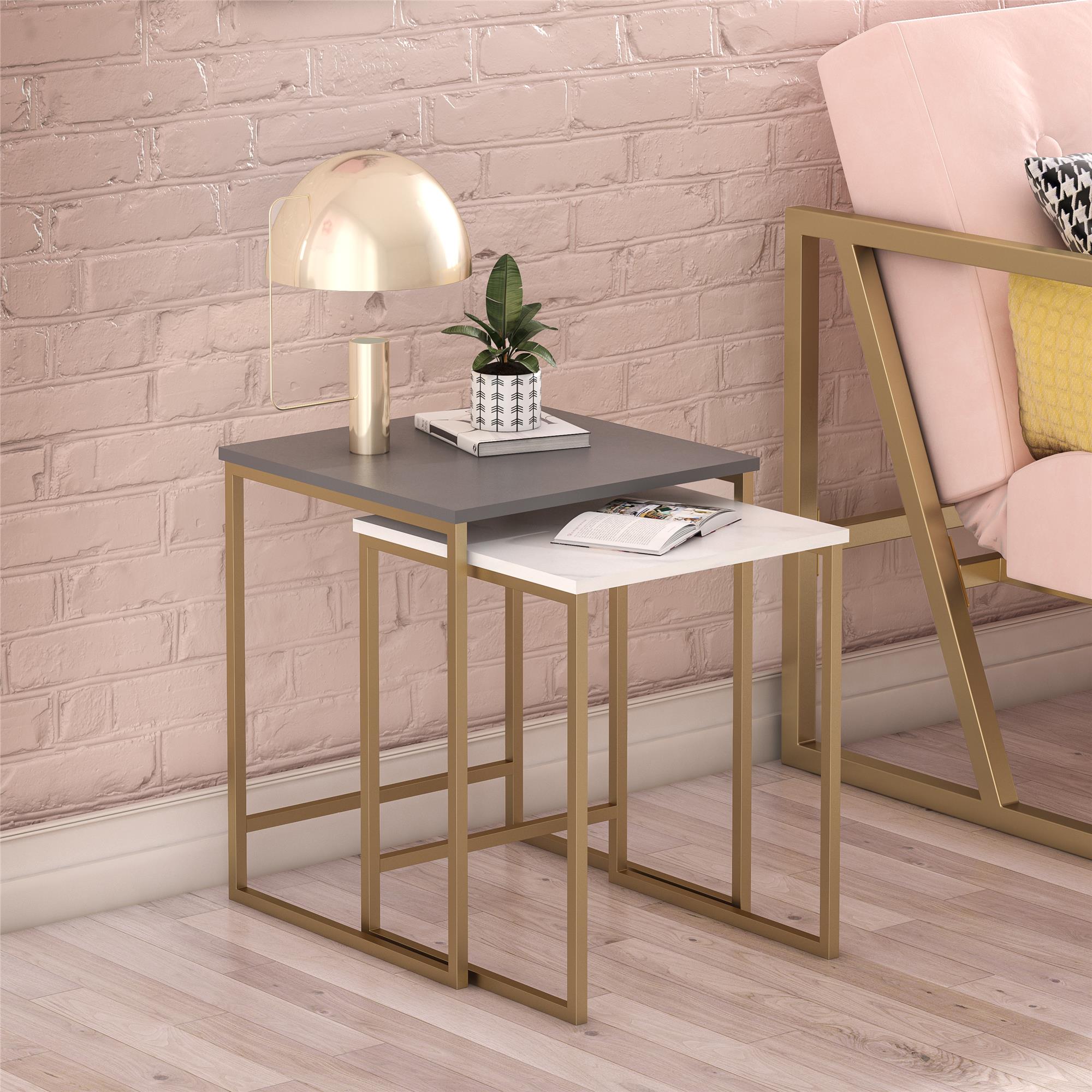 CosmoLiving Scarlett Nesting Tables - Graphite Grey