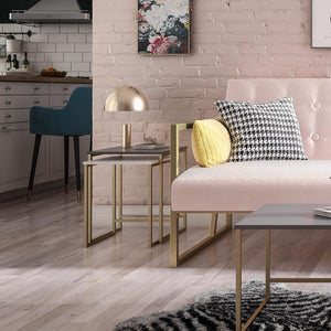 CosmoLiving Scarlett Nesting Tables - Graphite Grey