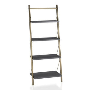 CosmoLiving Nova 4 Shelf Ladder Bookcase - Graphite Grey