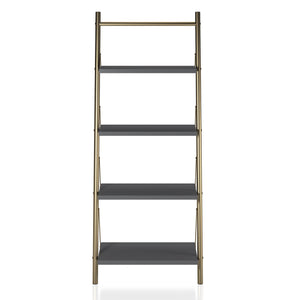 CosmoLiving Nova 4 Shelf Ladder Bookcase - Graphite Grey
