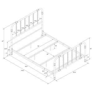 DHP Jenny Lind Metal Bed Frame - White - Full