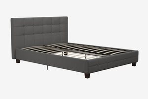 DHP Rose Upholstered Bed Frame - Gray - Queen