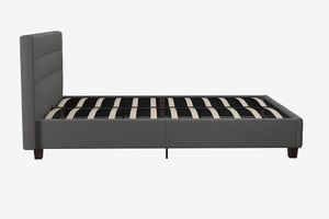 DHP Rose Upholstered Bed Frame - Gray - Queen