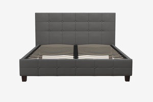 DHP Rose Upholstered Bed Frame - Gray - Queen