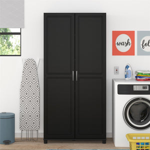 Systembuild Evolution Kendall 36" Utility Storage Cabinet - Black