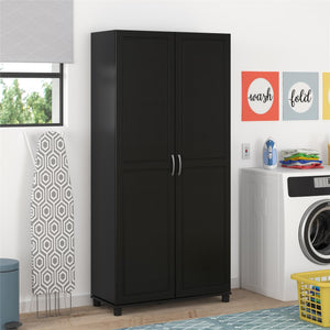 Systembuild Evolution Kendall 36" Utility Storage Cabinet - Black
