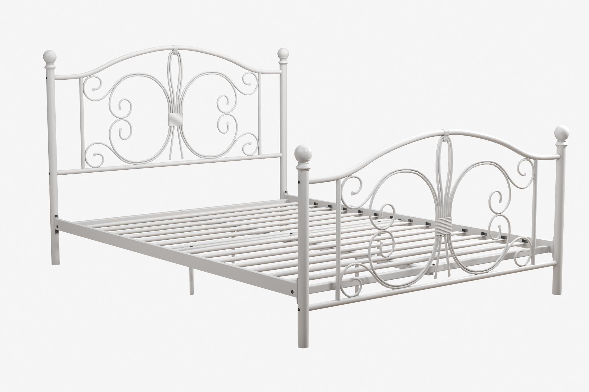 DHP Bombay Metal Bed Frame - White - Full