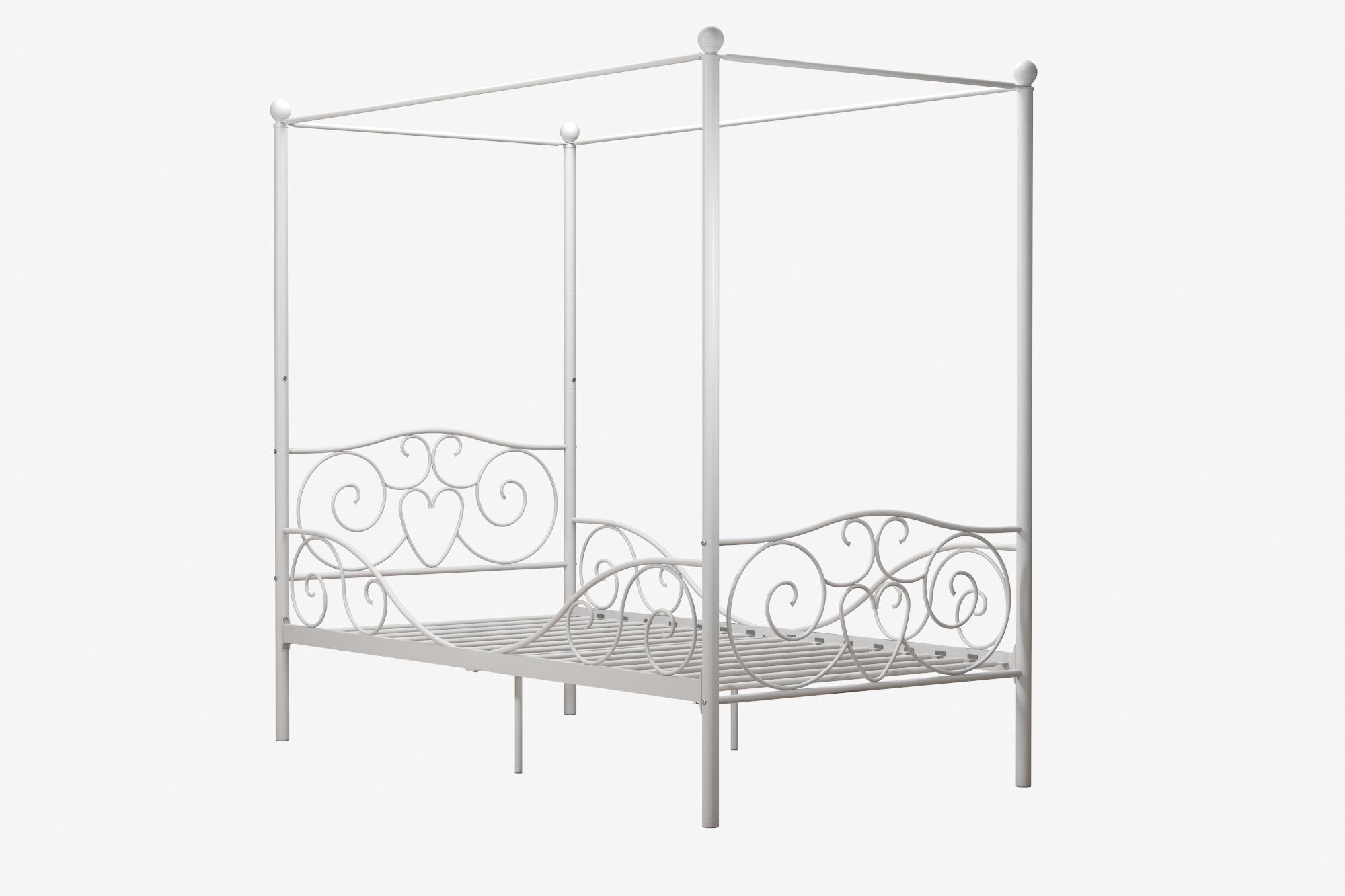 DHP Canopy Metal Bed - White - Twin