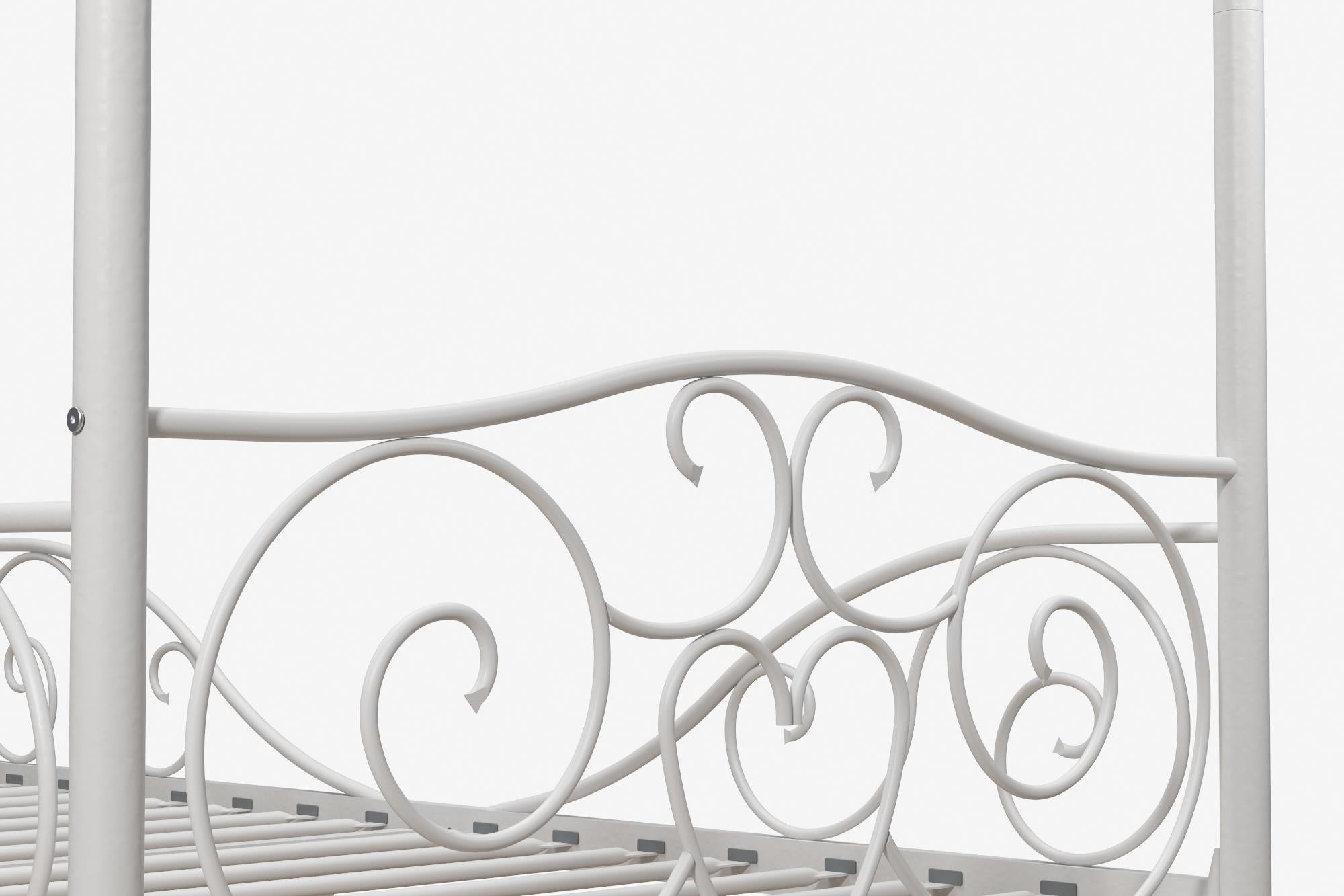 DHP Canopy Metal Bed - White - Twin