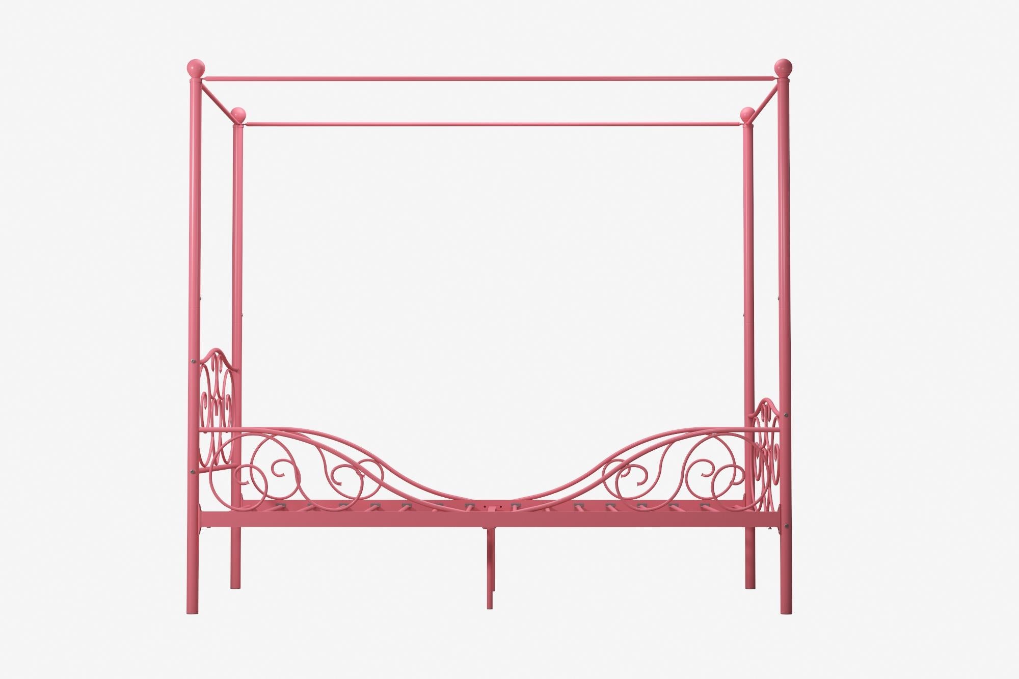 DHP Canopy Metal Bed - Pink - Twin