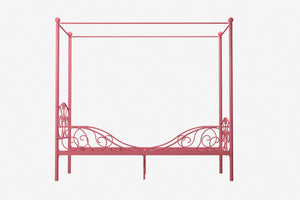 DHP Canopy Metal Bed - Pink - Twin