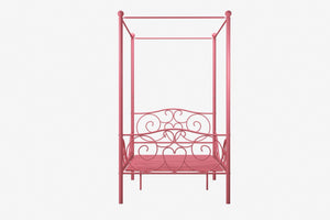 DHP Canopy Metal Bed - Pink - Twin