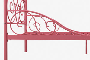 DHP Canopy Metal Bed - Pink - Twin