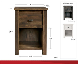 Ameriwood Home Farmington Nightstand - Rustic