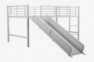 DHP Laurie Kids' Low Loft Bed with Slide - White - Twin