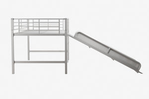 DHP Laurie Kids' Low Loft Bed with Slide - White - Twin