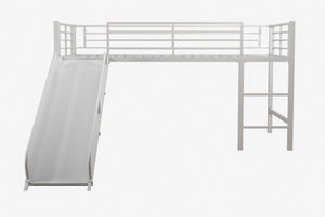 DHP Laurie Kids' Low Loft Bed with Slide - White - Twin