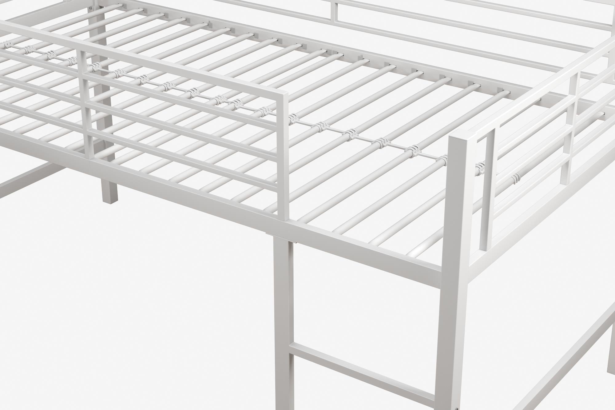 DHP Laurie Kids' Low Loft Bed with Slide - White - Twin