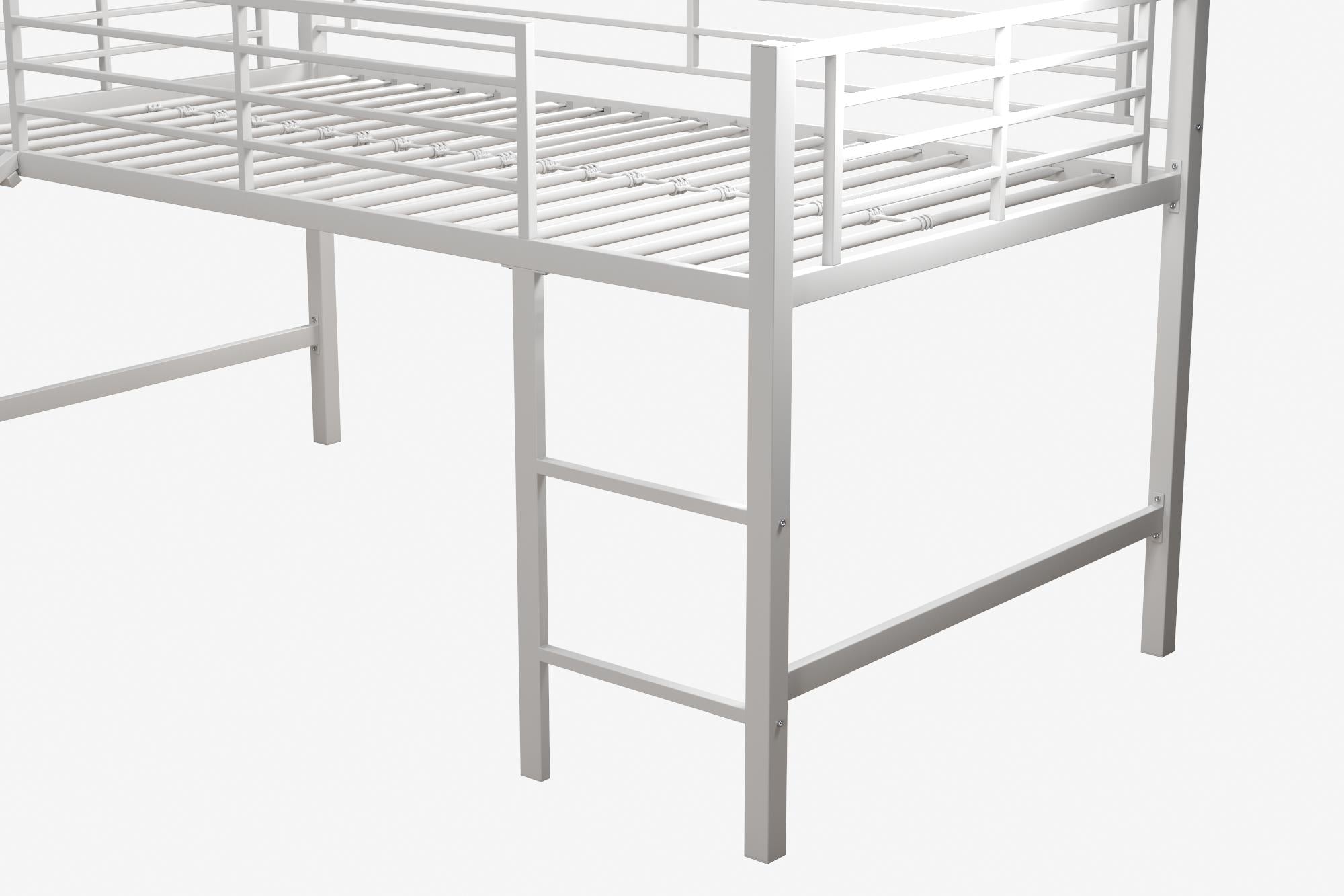 DHP Laurie Kids' Low Loft Bed with Slide - White - Twin