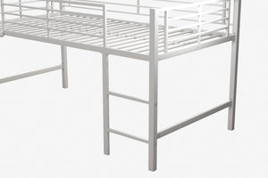 DHP Laurie Kids' Low Loft Bed with Slide - White - Twin