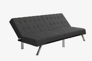 DHP Emily Armless Futon Sofa Bed - Dark Gray