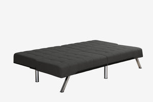 DHP Emily Armless Futon Sofa Bed - Dark Gray
