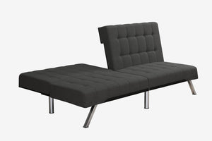 DHP Emily Armless Futon Sofa Bed - Dark Gray