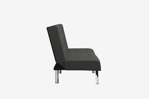 DHP Emily Armless Futon Sofa Bed - Dark Gray