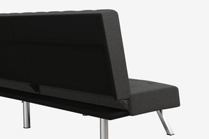 DHP Emily Armless Futon Sofa Bed - Dark Gray
