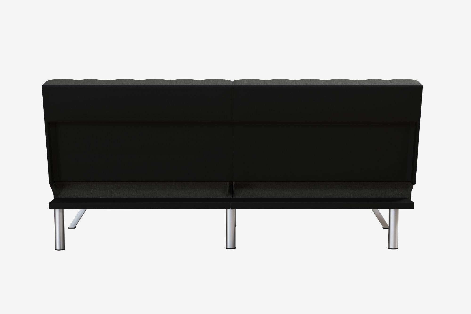 DHP Emily Armless Futon Sofa Bed - Dark Gray