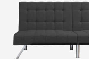 DHP Emily Armless Futon Sofa Bed - Dark Gray