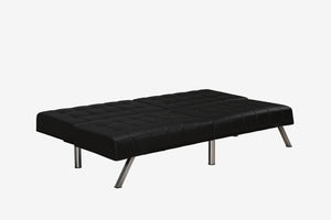 DHP Emily Armless Futon Sofa Bed - Black