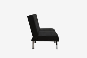 DHP Emily Armless Futon Sofa Bed - Black