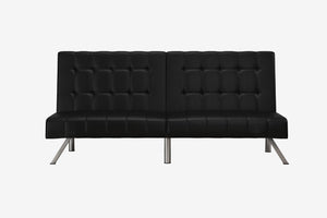 DHP Emily Armless Futon Sofa Bed - Black