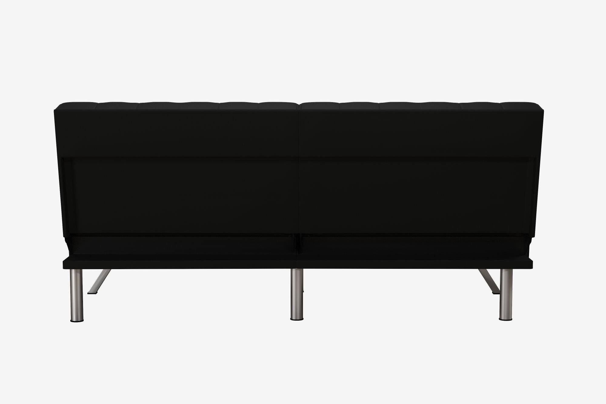 DHP Emily Armless Futon Sofa Bed - Black