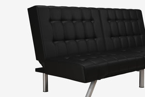 DHP Emily Armless Futon Sofa Bed - Black
