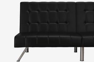 DHP Emily Armless Futon Sofa Bed - Black