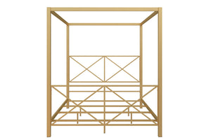 DHP Rosedale Metal Canopy Bed - Gold - Queen