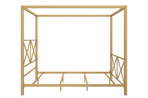 DHP Rosedale Metal Canopy Bed - Gold - Queen
