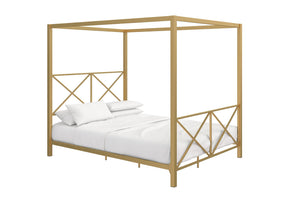 DHP Rosedale Metal Canopy Bed - Gold - Full