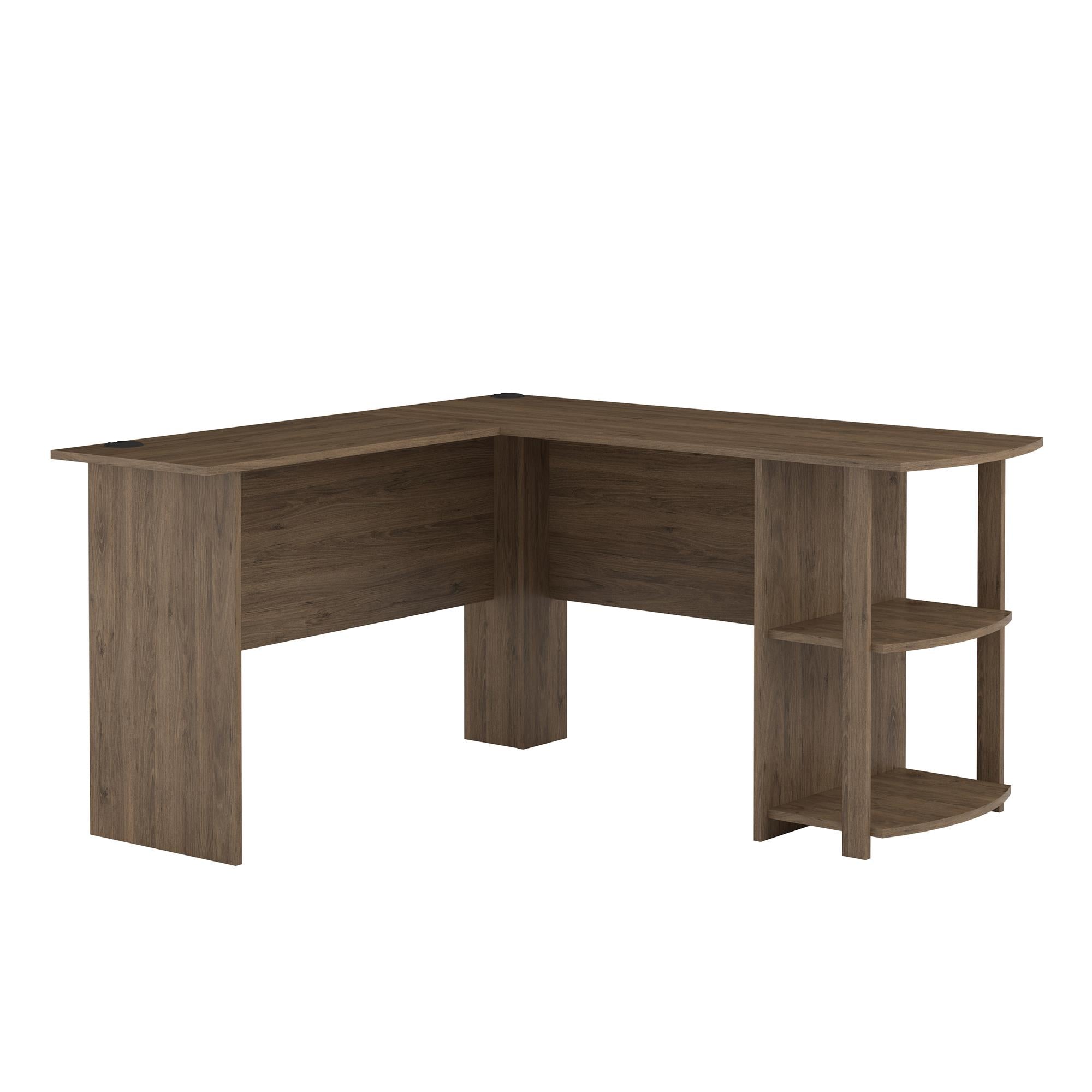 Ameriwood Home Dakota L Desk with Bookshelves - Rustic Oak