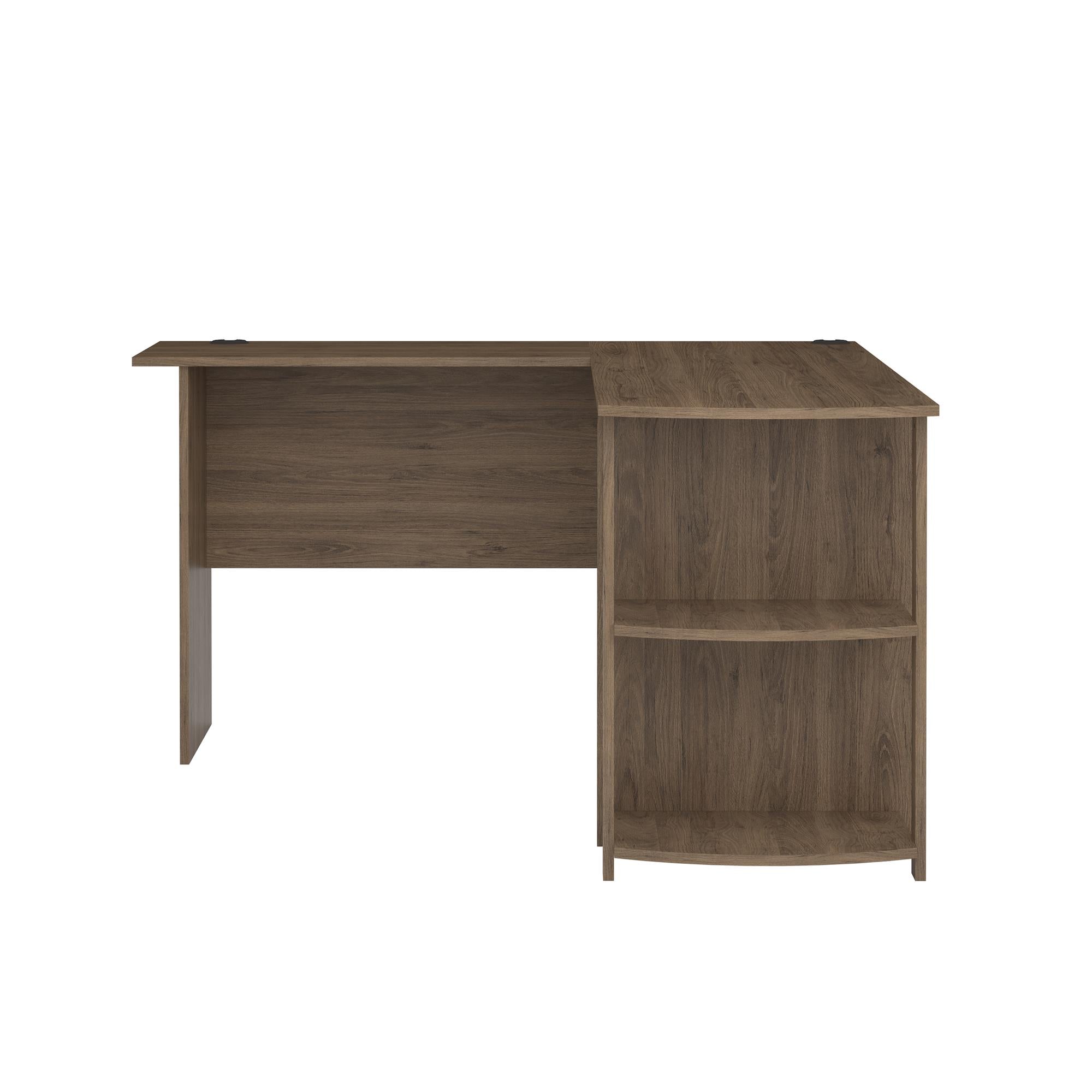 Ameriwood Home Dakota L Desk with Bookshelves - Rustic Oak