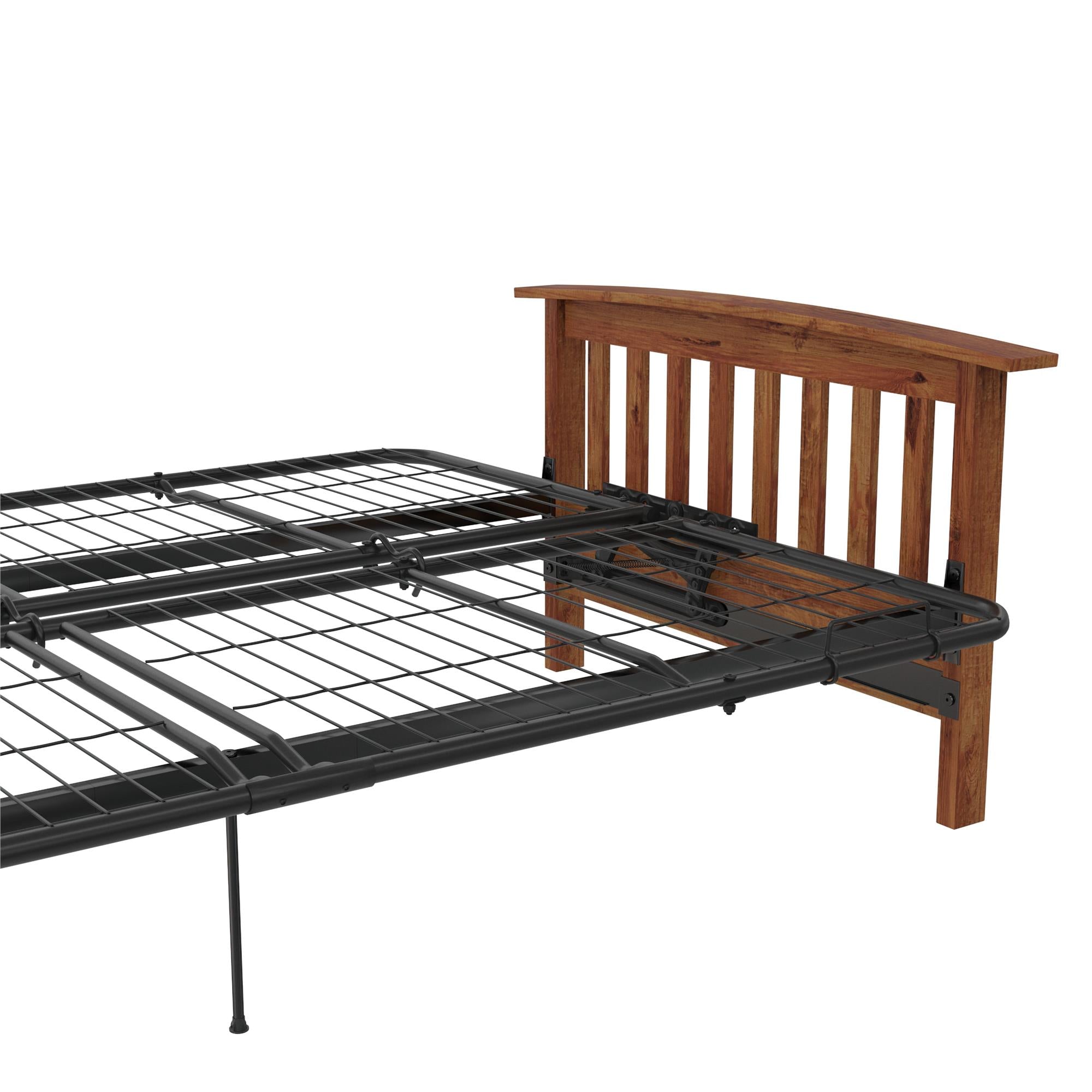DHP Brixen Futon Set with Wood Frame and 6" Polyester Mattress - Tan - Full