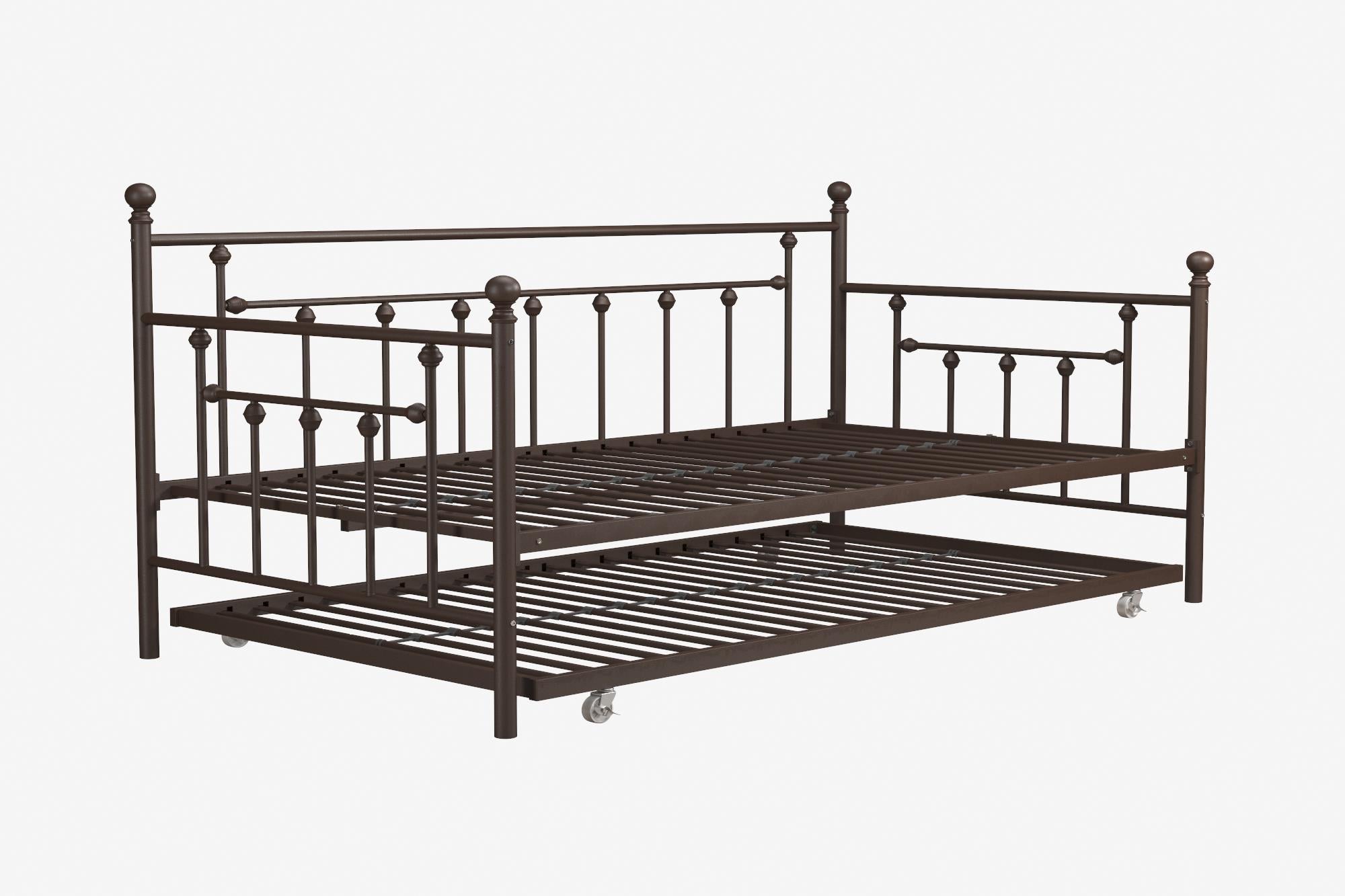 DHP Manila Metal Daybed with Trundle - Bronze - Twin
