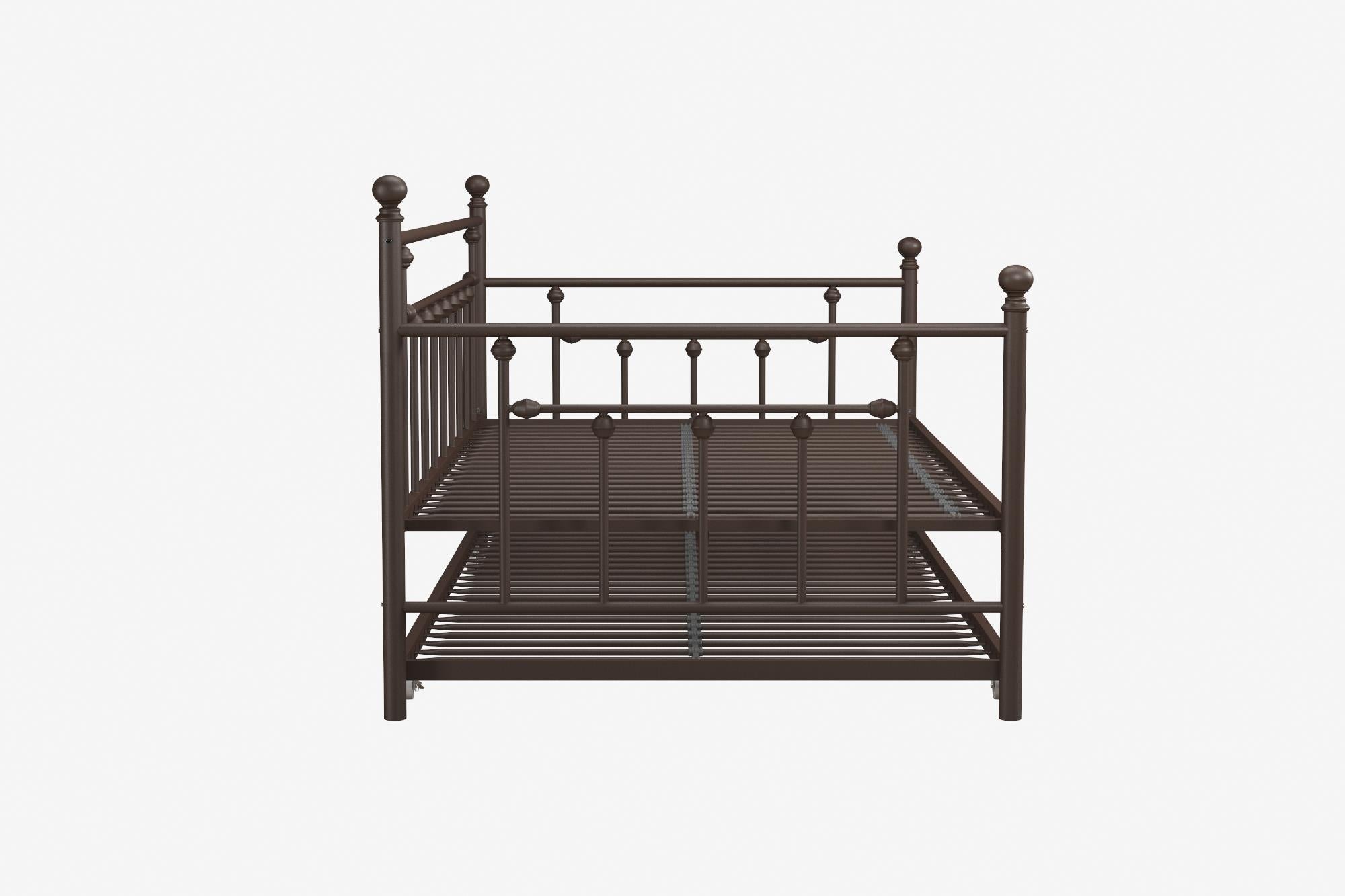 DHP Manila Metal Daybed with Trundle - Bronze - Twin