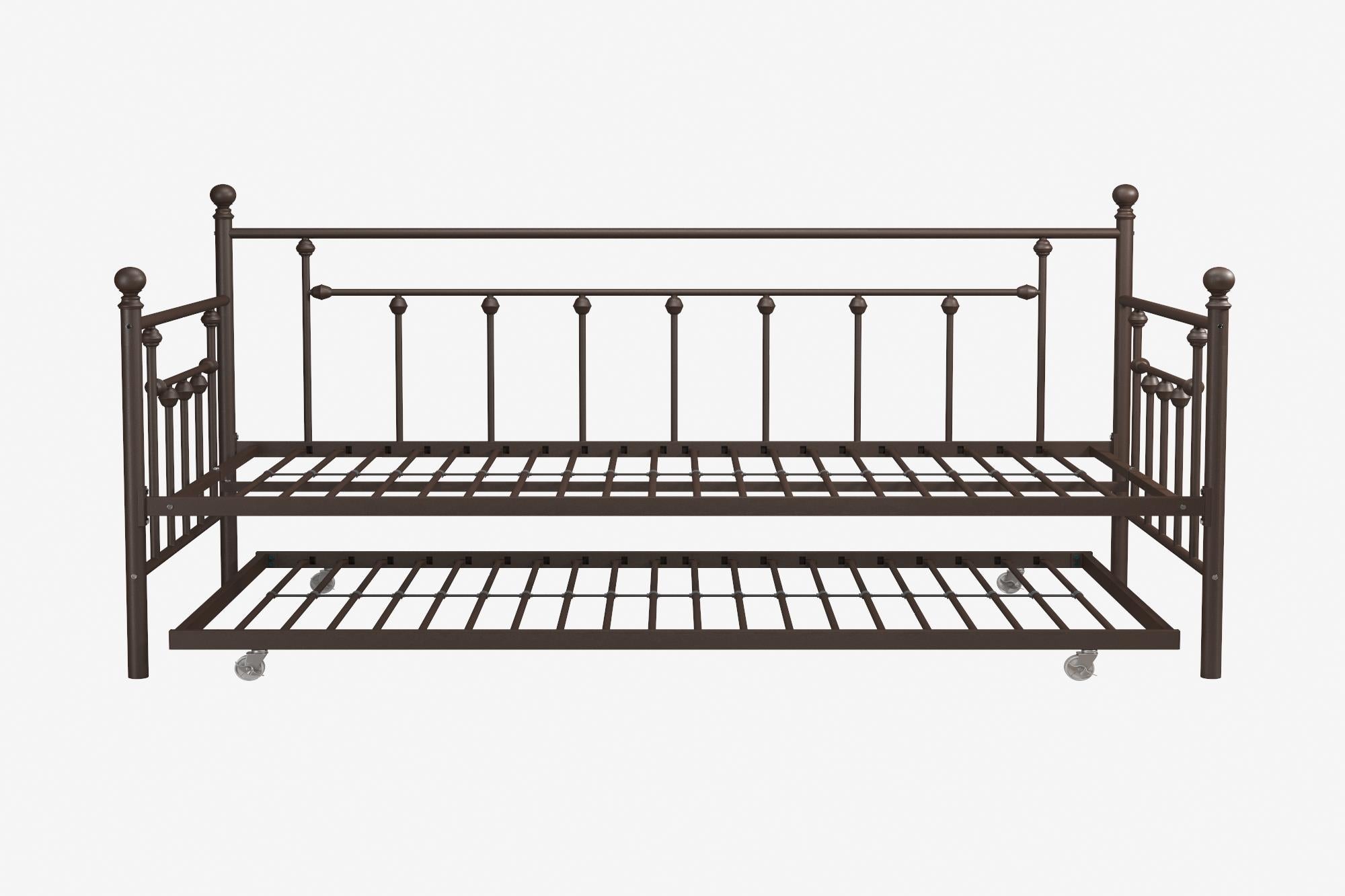 DHP Manila Metal Daybed with Trundle - Bronze - Twin