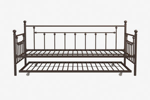 DHP Manila Metal Daybed with Trundle - Bronze - Twin